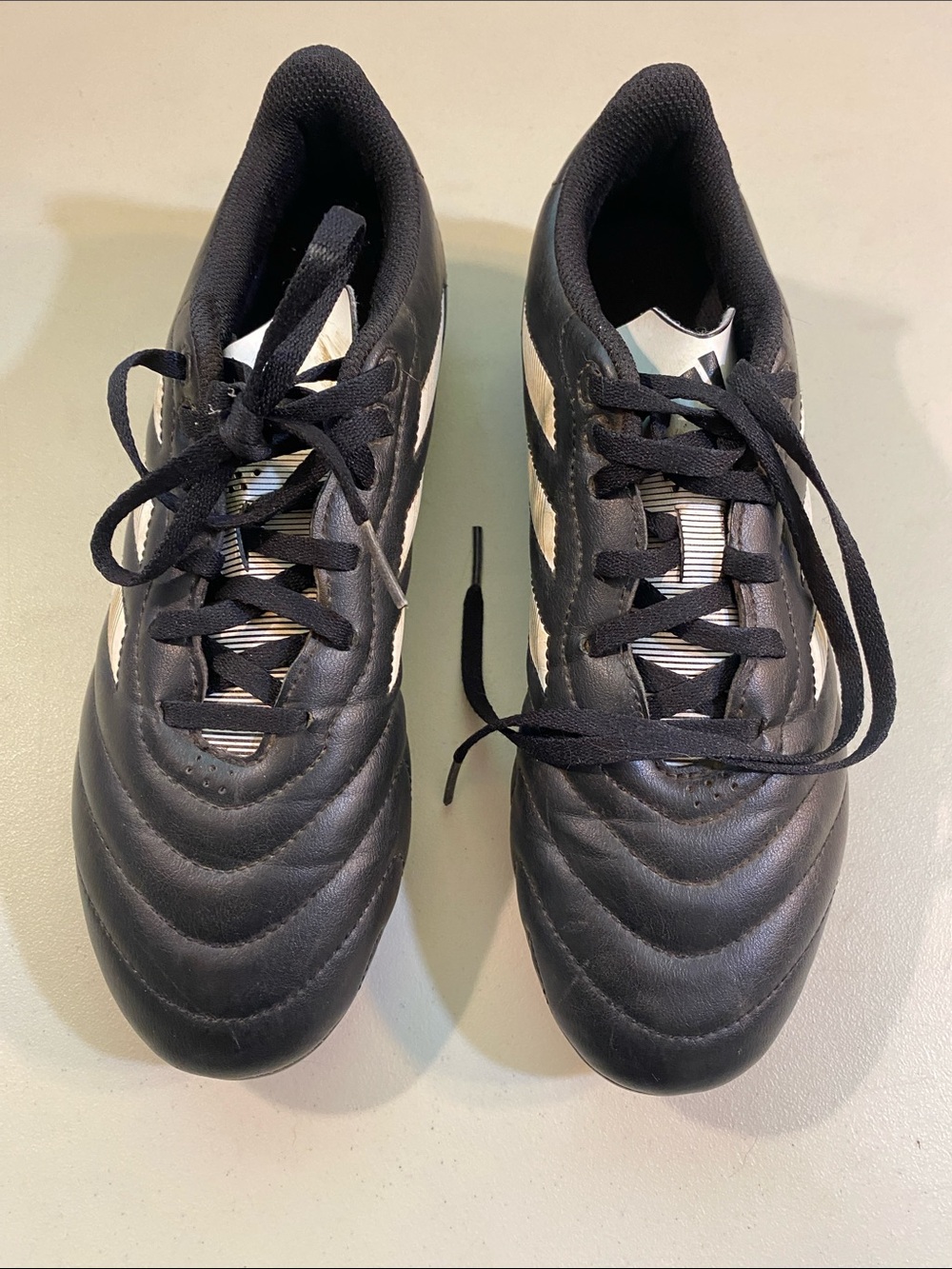 adidas Black and White Men's Athletic Soccer Shoes